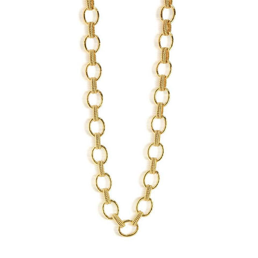 Regal Link Necklace, 32" - Gold