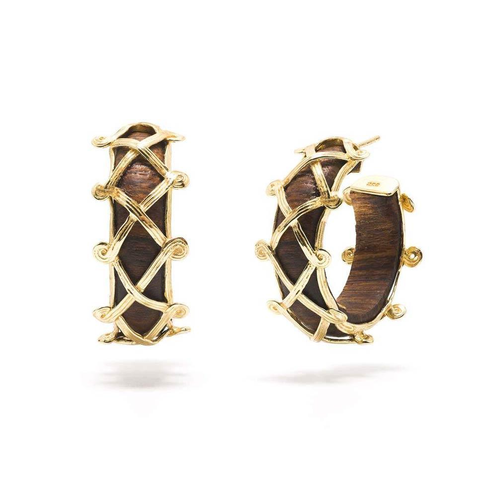 Hoop Earrings - Teak