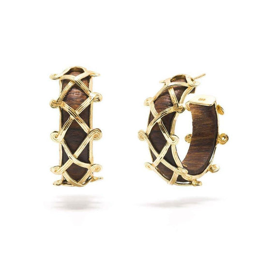 Hoop Earrings - Teak