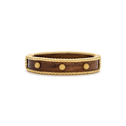 Small Hinged Bangle - Teak