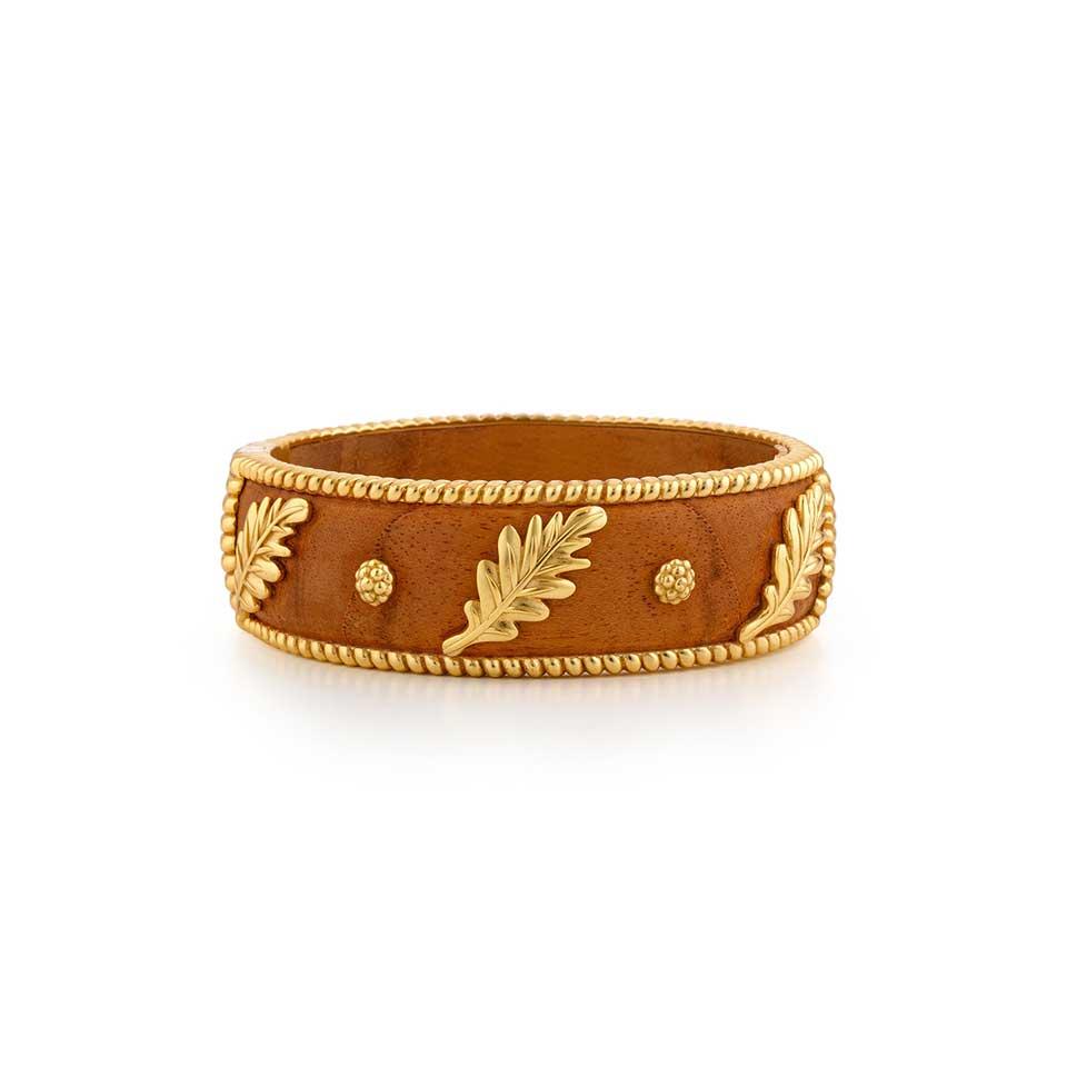 Oak Leaf Bangle - Teak