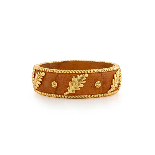 Oak Leaf Bangle - Teak