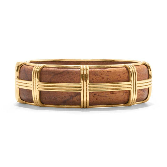 Hinged Bangle, M/L - Teak