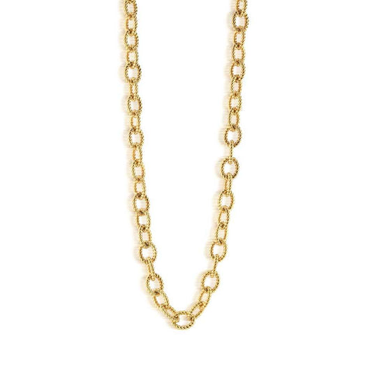 Small Chain Necklace, 32" - Gold