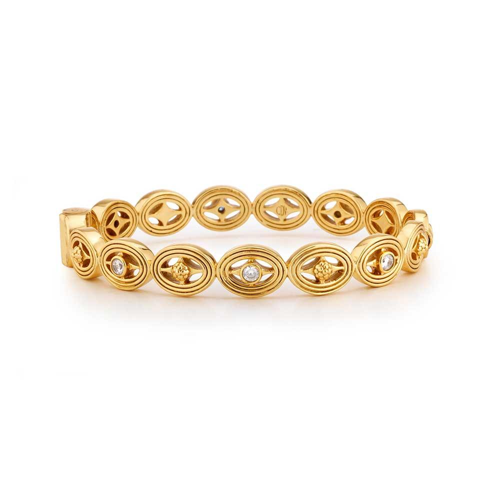 Hinged Bangle - Clear Cubic Zirconia