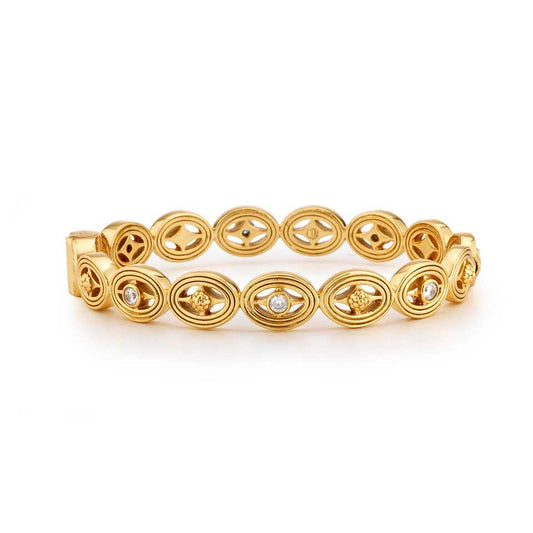 Hinged Bangle - Clear Cubic Zirconia