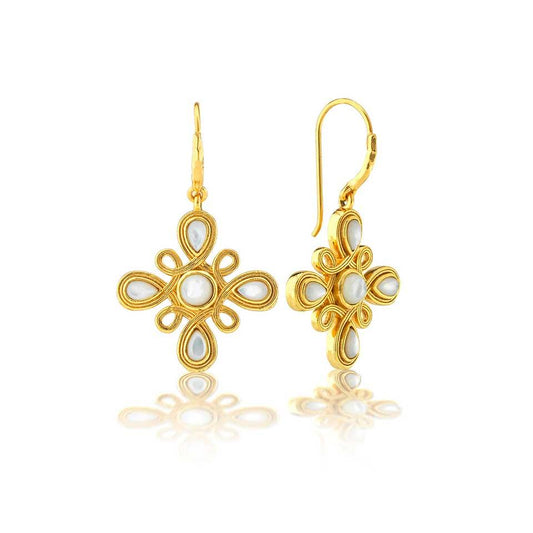 Gem Dangle Earrings - MOP