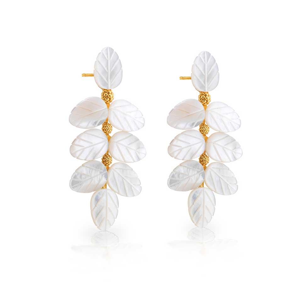 Vine Drop Earrings - MOP