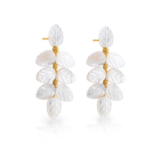Vine Drop Earrings - MOP