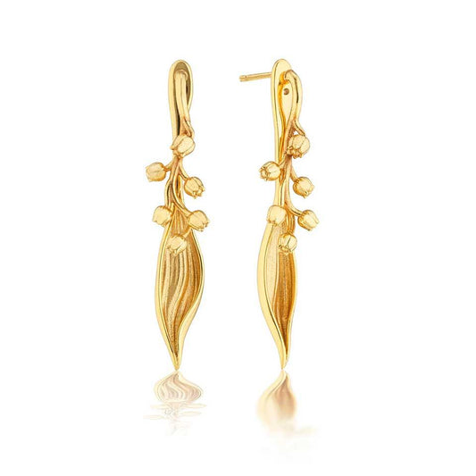 Lily of the Valley Convertible Earrings - Gold