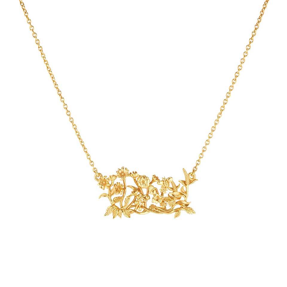Cluster Necklace, 16" - Gold