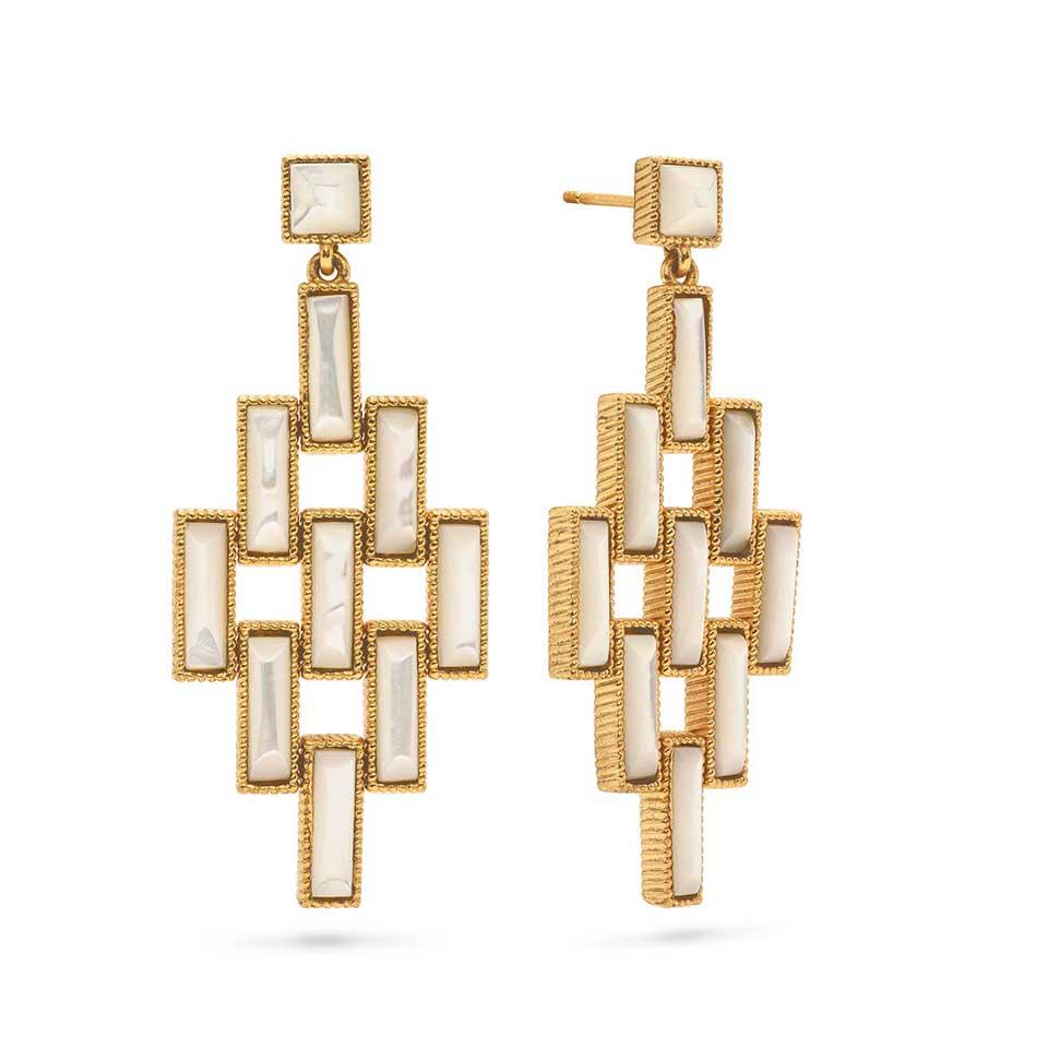 Post Drop Earrings - MOP