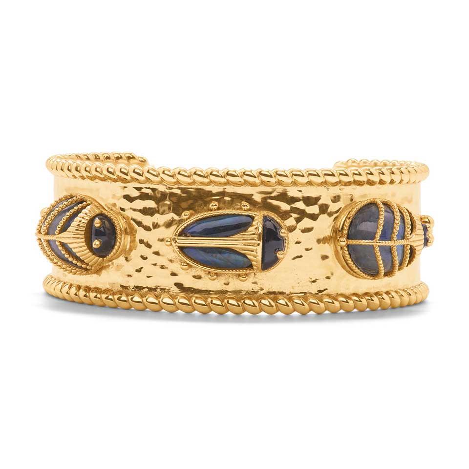 Family Cuff - Blue Labradorite/Black Agate