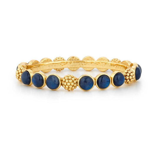 Gem Hinged Bangle - Blue Labradorite