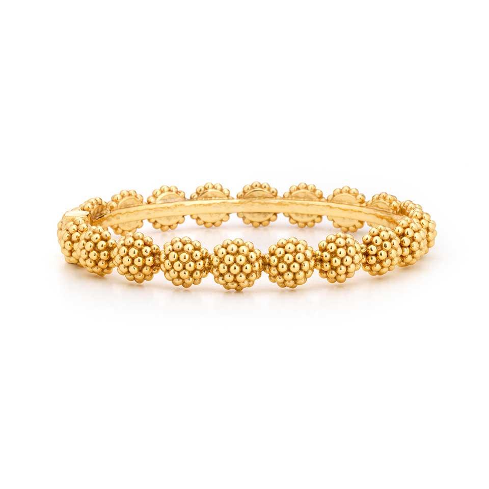 Eternity Hinged Bangle, S/M - Gold