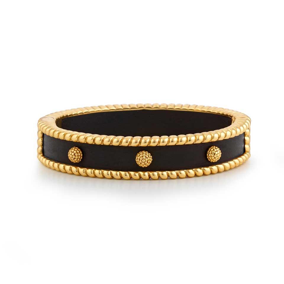 Small Hinged Bangle - Ebony