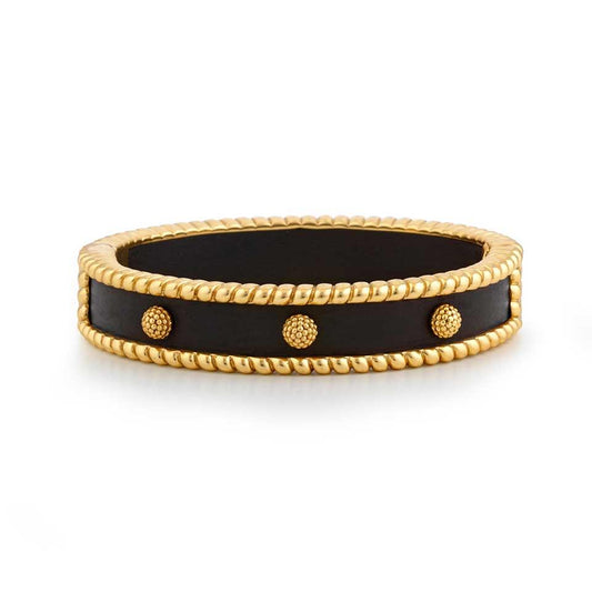 Small Hinged Bangle - Ebony