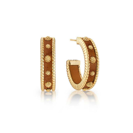 Medium Hoop Earrings - Teak