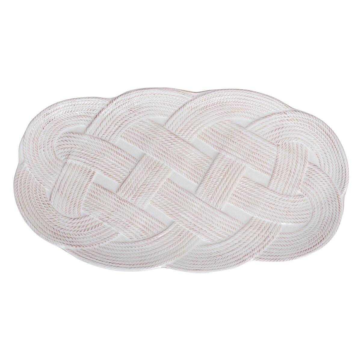 15" Hostess Tray - Whitewash