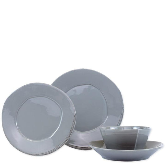 Gray Four-Piece Place Setting