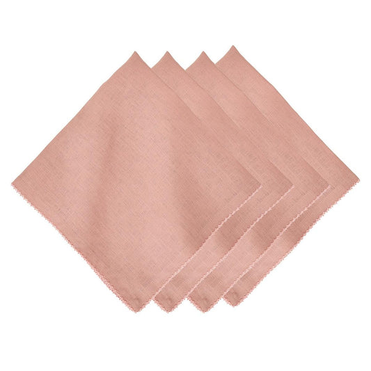 Berry Scallop Napkin Set/4 - Pink