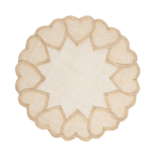 Heart Placemat - Natural
