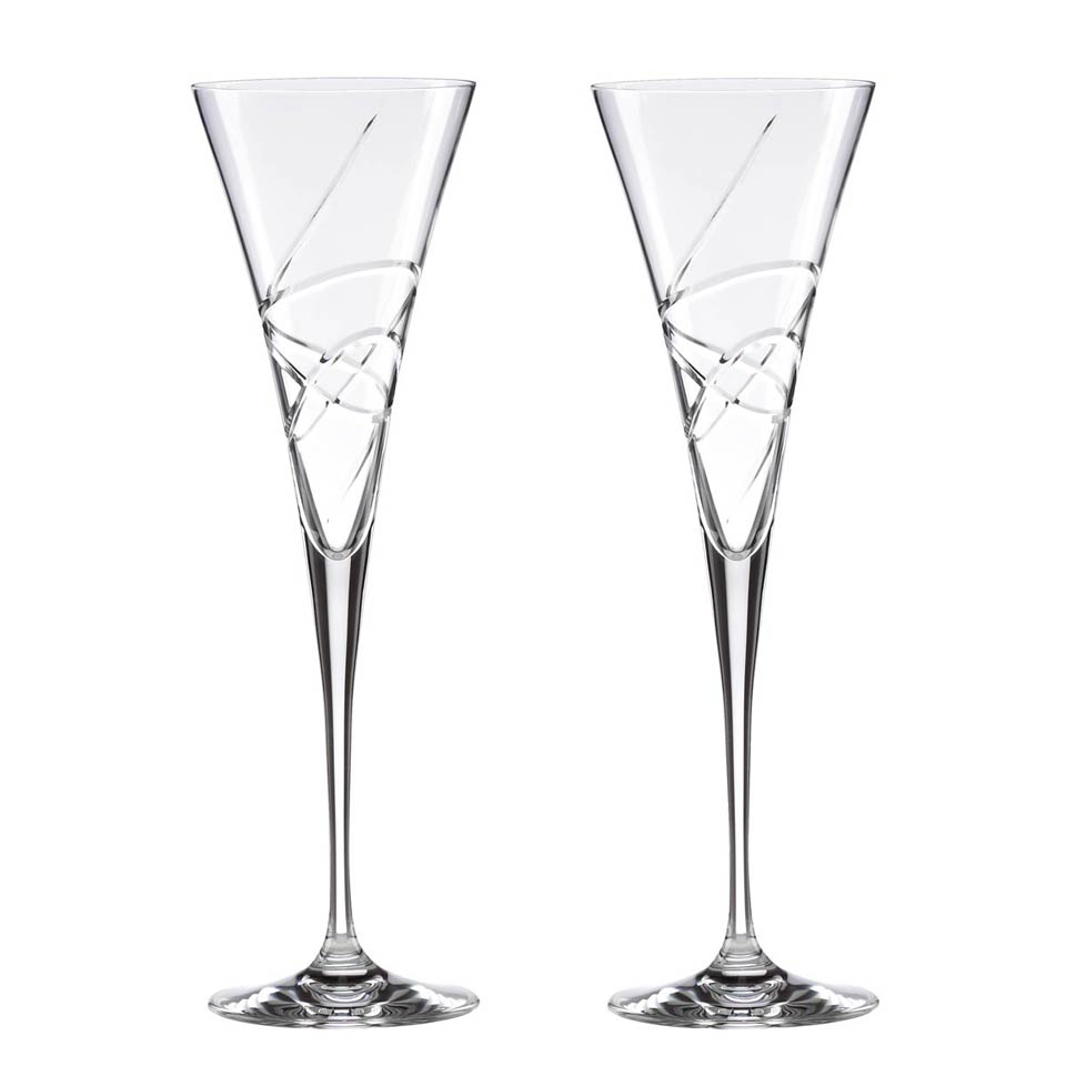 2-piece Crystal Toasting Flute Set