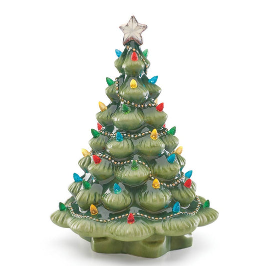 Green Traditional Lit Christmas Tree