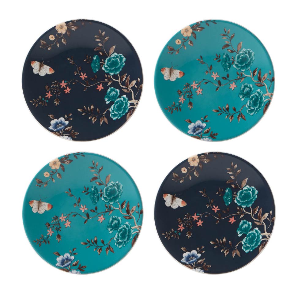4-piece Tidbit Plate Set