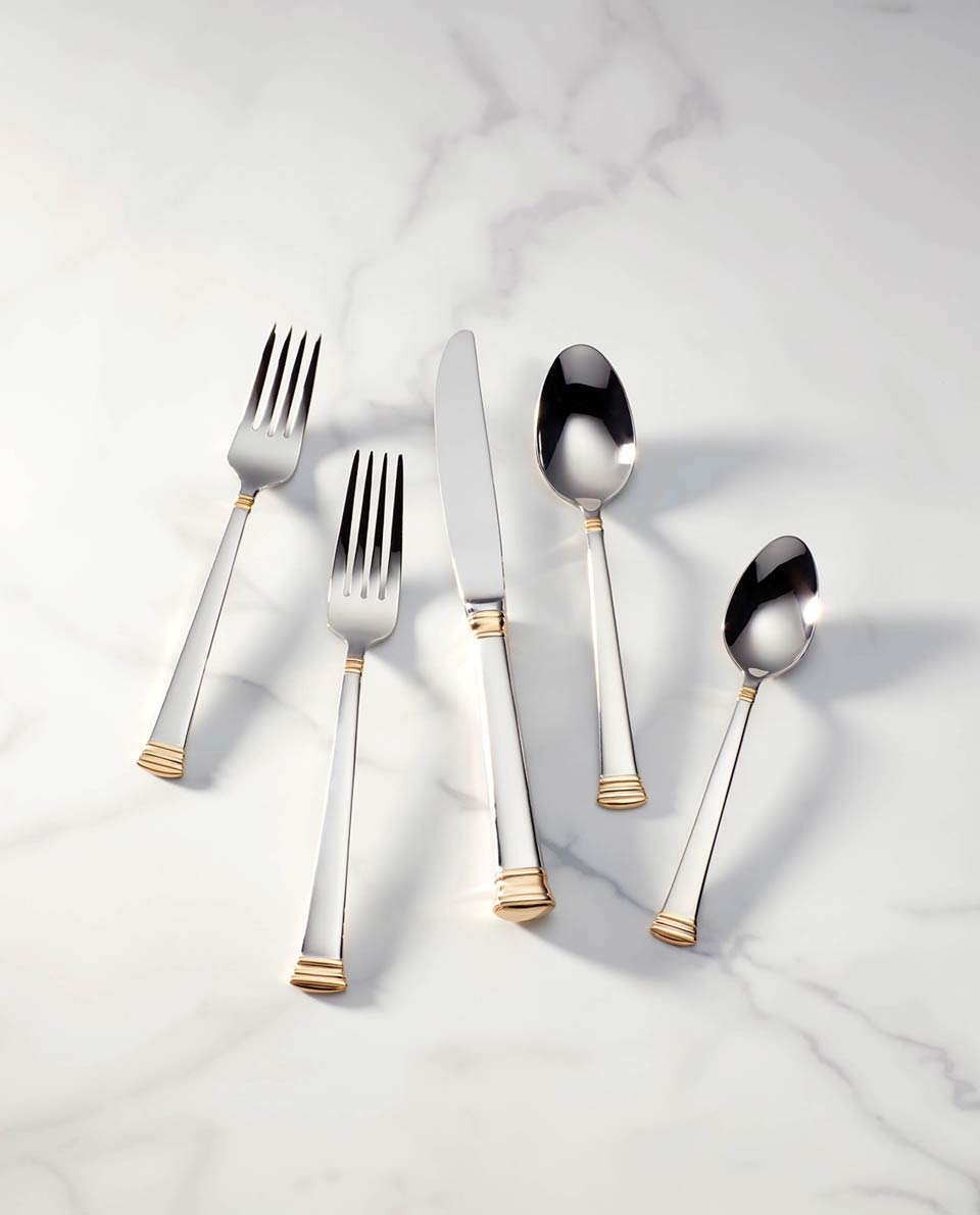 5pc Gold Place Set