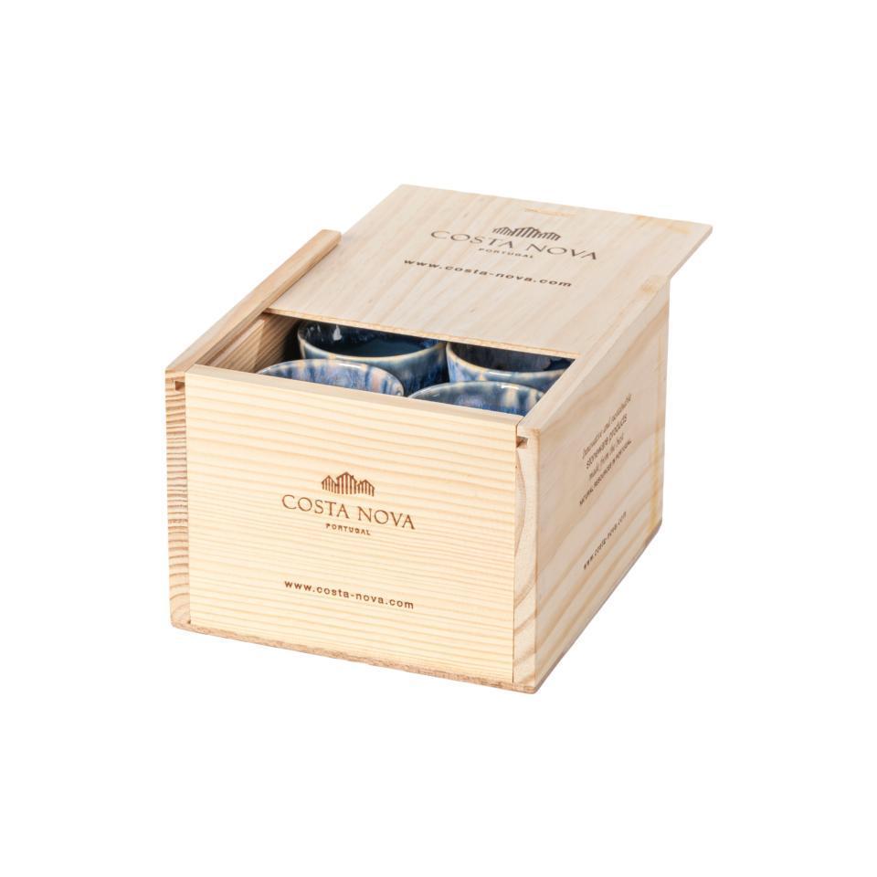 Gift Box Set 8 Espresso Cups, Denim