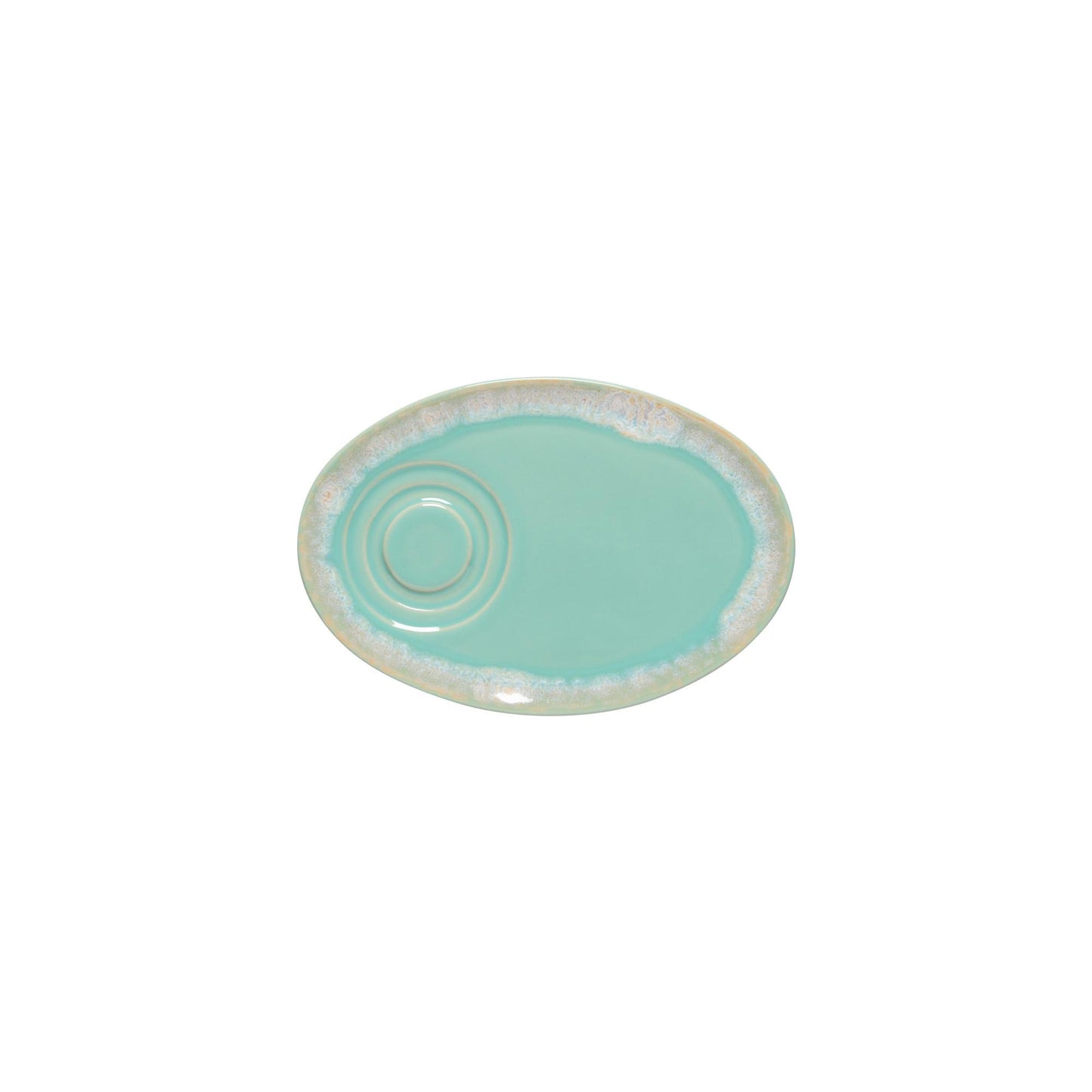 Oval saucer, Aqua