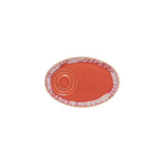 Oval saucer, Orange