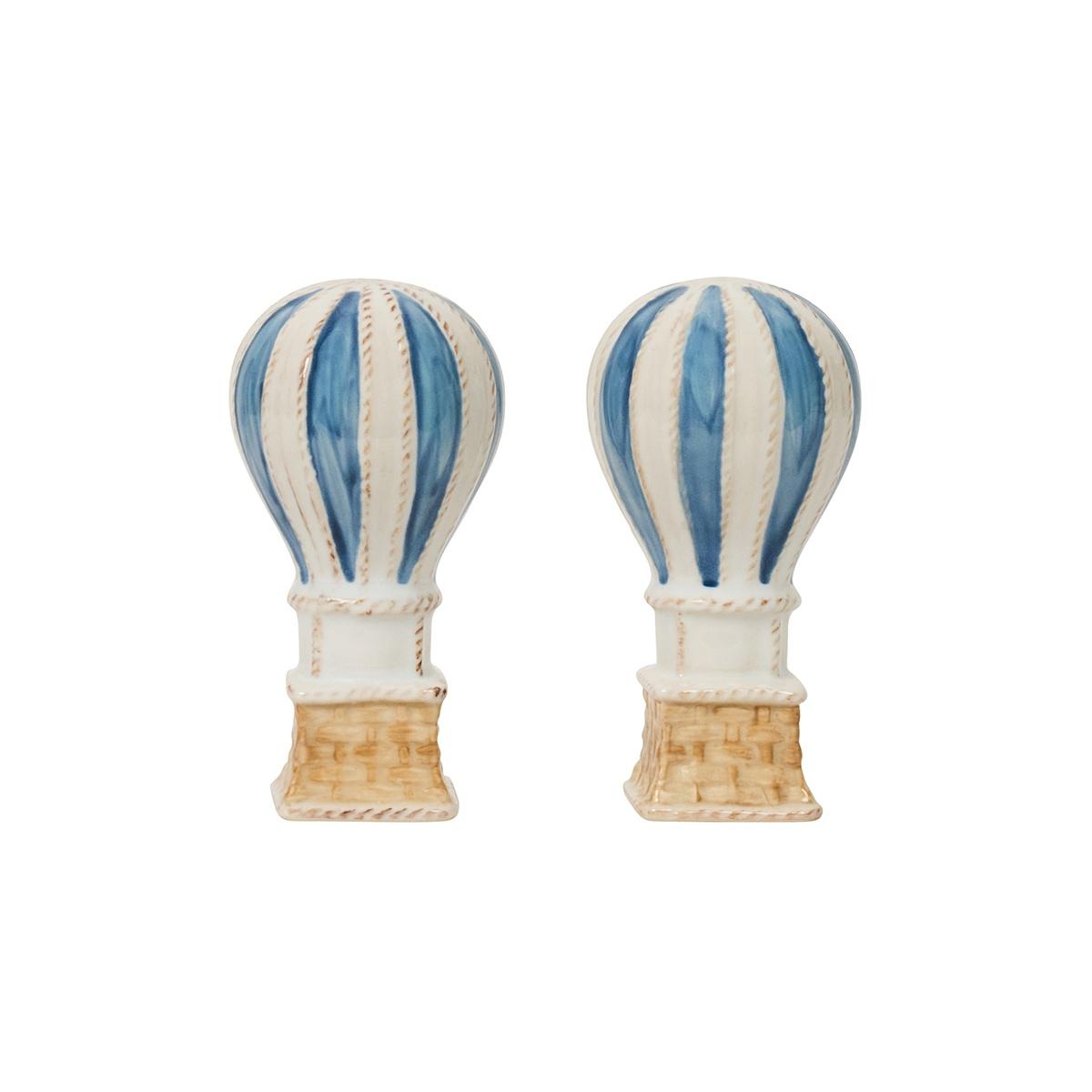 Hot Air Balloon Salt and Pepper Shakers Set/2 - Chambray