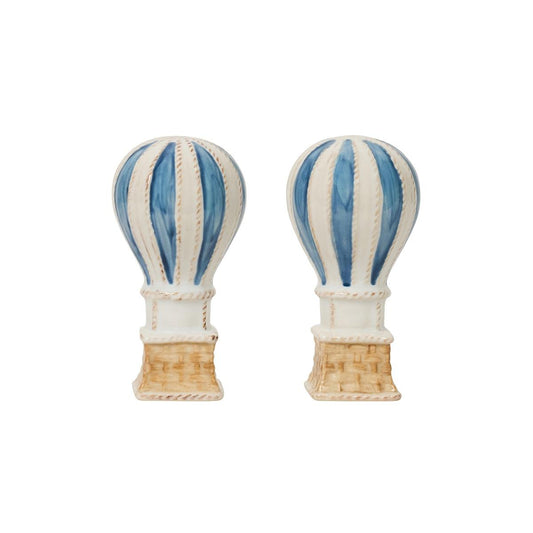 Hot Air Balloon Salt and Pepper Shakers Set/2 - Chambray