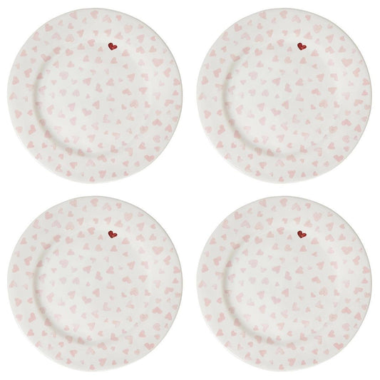 Dessert/Salad Plate Set/4 - Pink