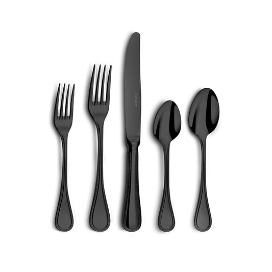 Le Perle Black 5pc Place Setting