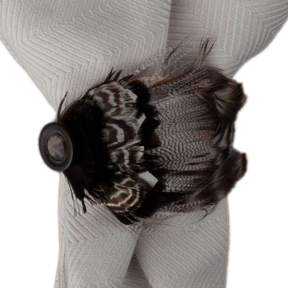 Feather Napkin Ring - Espresso