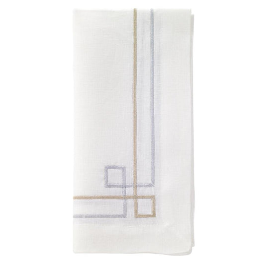 Gold Silver 21" Napkins p/4