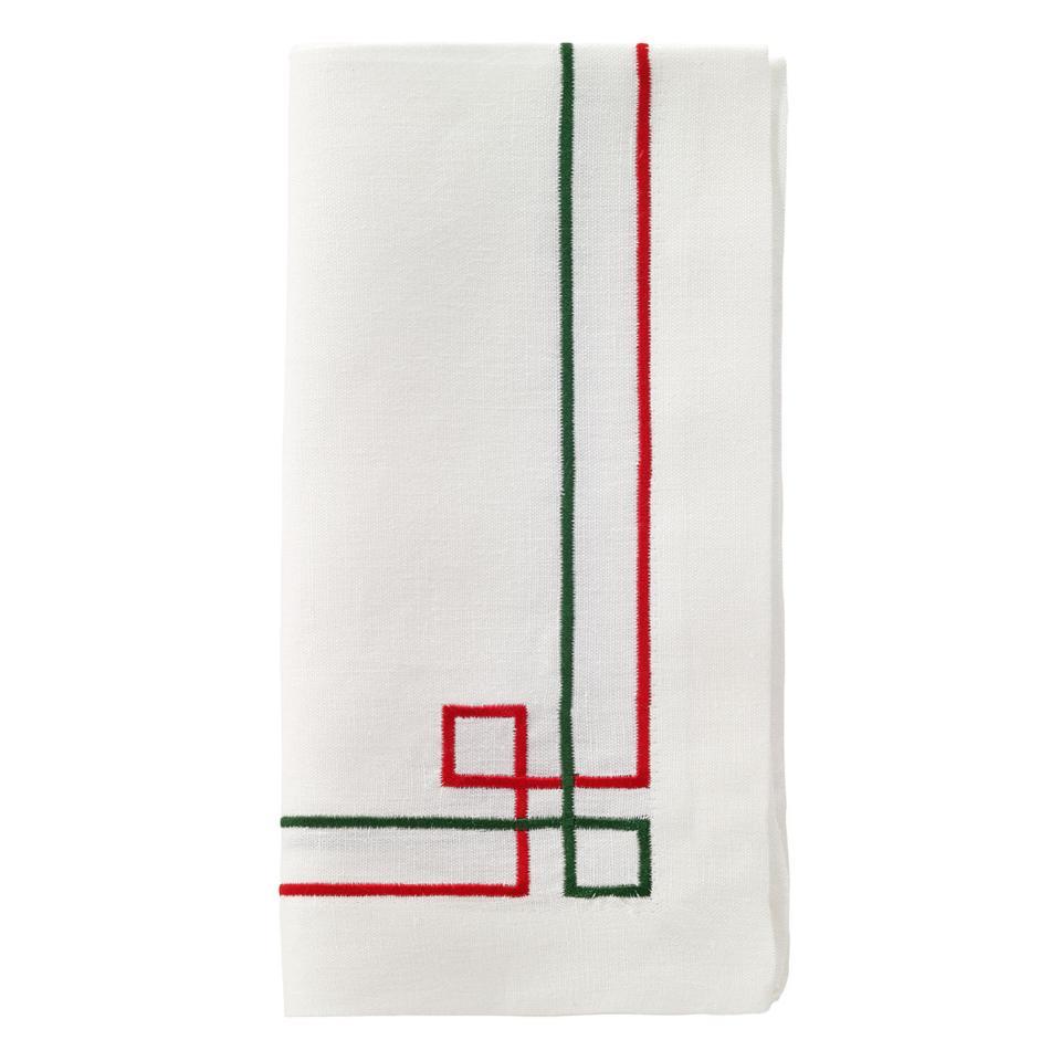 Red/ Green Napkins - Pack of 4
