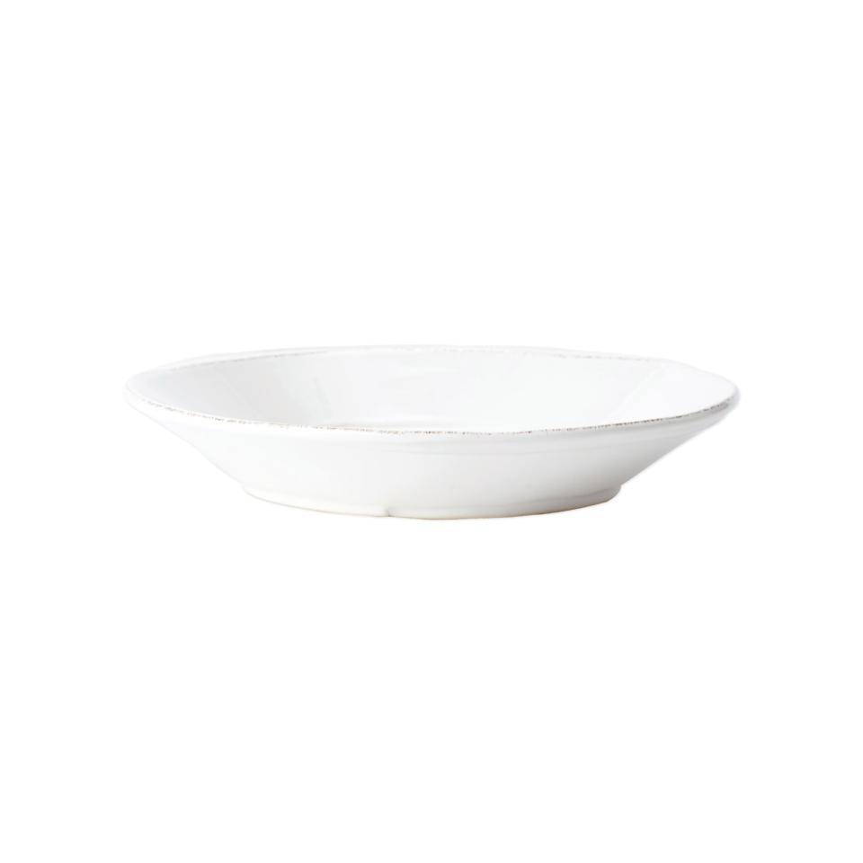 White Large Shallow Serving Bowl