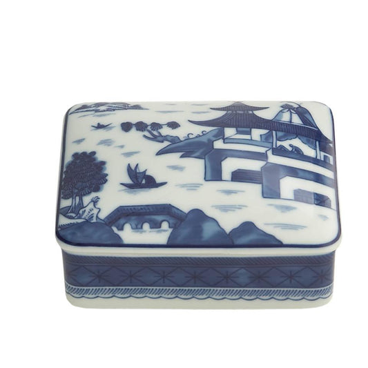 Blue Canton Rectangular Box, Medium