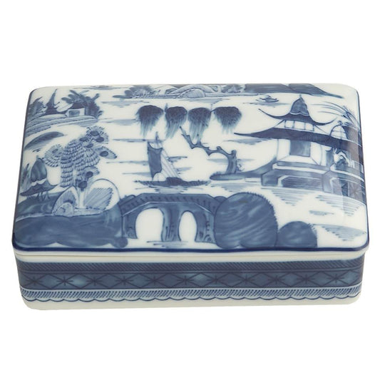 Blue Canton Large Rectangular Box