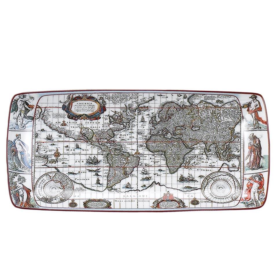 Blaeu Mercator Map Rectagular Tray, Small