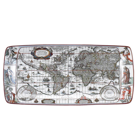 Blaeu Mercator Map Rectagular Tray, Small
