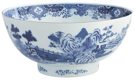 National Trust Blue & White Punch Bowl