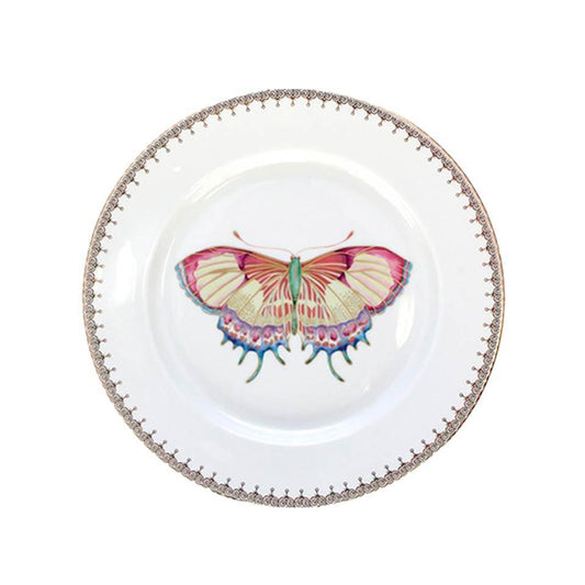 Golden Tear Drop Butterfly Dessert Plate