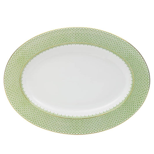 Apple Green Lace Oval Platter