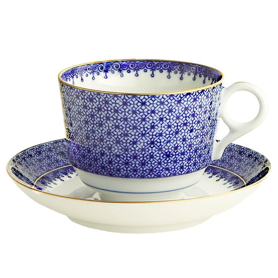 Blue Lace Tea Cup & Saucer