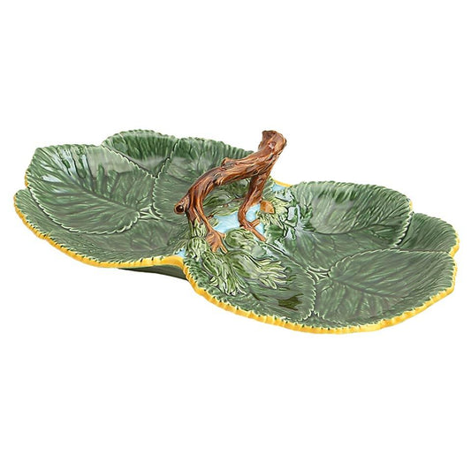 Leaf Plate With Nuts, Double